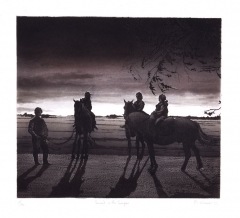Sunset in the Pampas - 23" x 30" - Etching/Aquatint