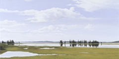Yellowstone Lake - 42" x 21" - Acrylic on canvas - Not Available