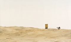 Desert Police Station - 35" x 25" - Acrylic on canvas