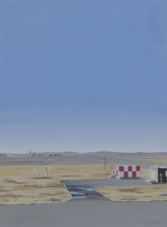 A Ship On the Runway - 11" X 14,5" -Acrylic On Canvas