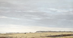 Following the Oregon Trail - 30" X 17,5"-Acrylic On Canvas